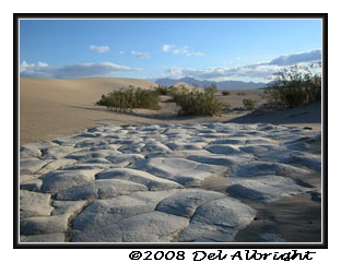 Crust in Death Valley Sand Dunes
