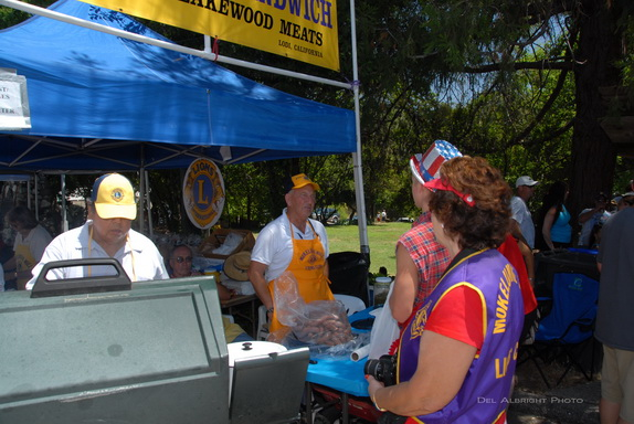 Moke Hill Lions club booth on Independence Day
