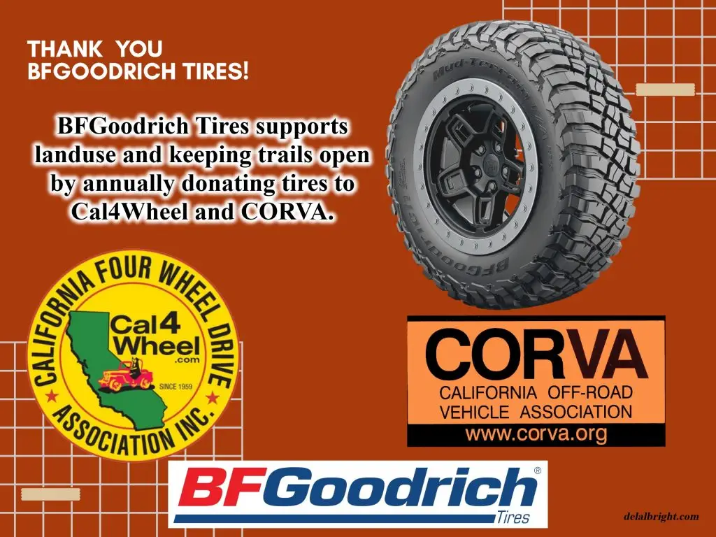 BFGoodrich Tires supports Cal4 and CORVA