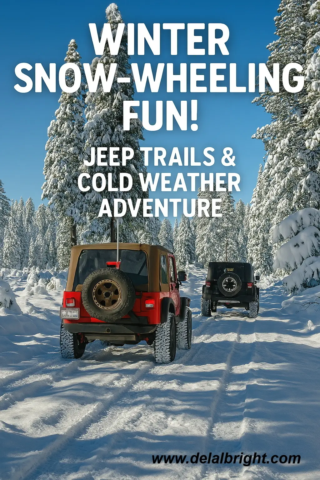 Winter snow wheeling