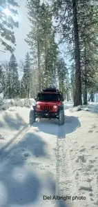 Jeep in snow