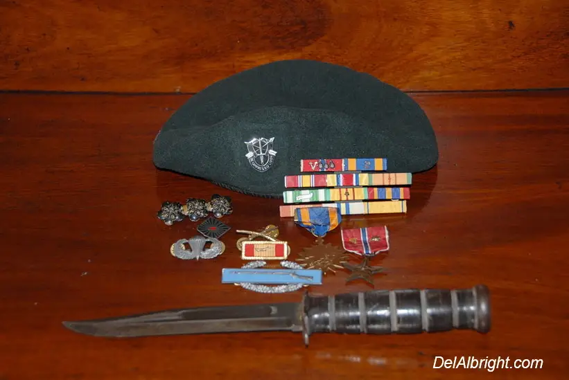 Del Albright's Army medals, Vietnam Combat