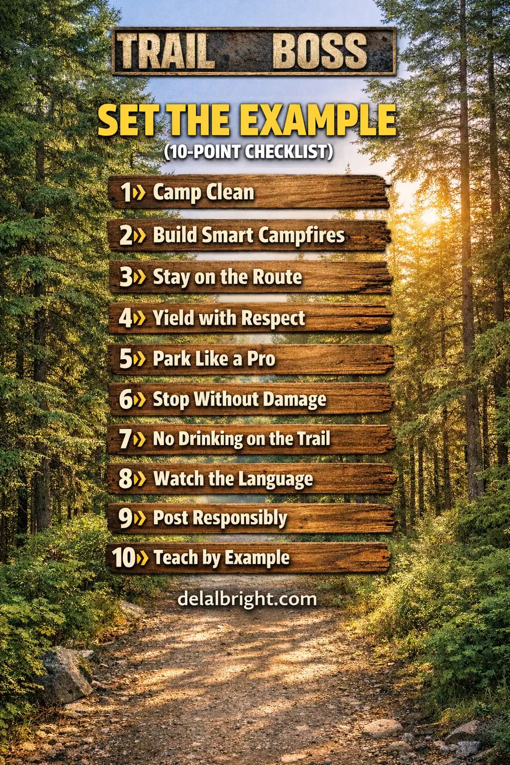 Set the example checklist