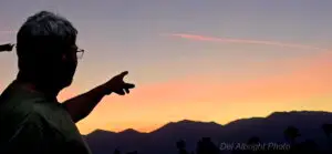 Enjoying a desert sunset in death valley