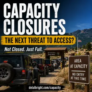 Sign showing area full due to capacity limits